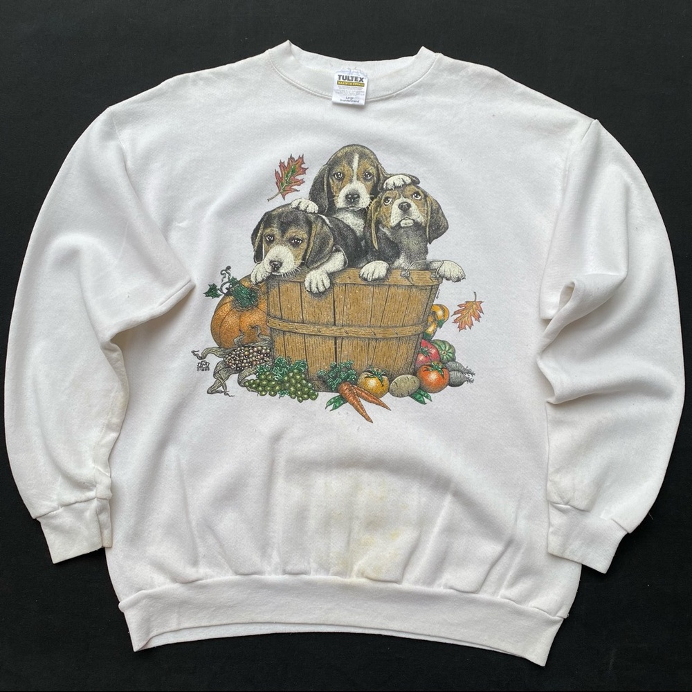 Vintage women’s puppy sweater sz large